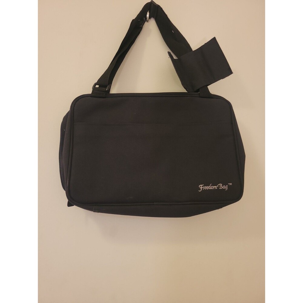 QVC Freedom Bag Toiletries Bag Travel Organizer Black With Shoulder Strap VTG